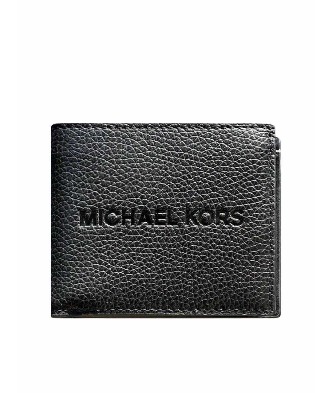 MICHAEL KORS Черный кожаный кошелек, фото 1