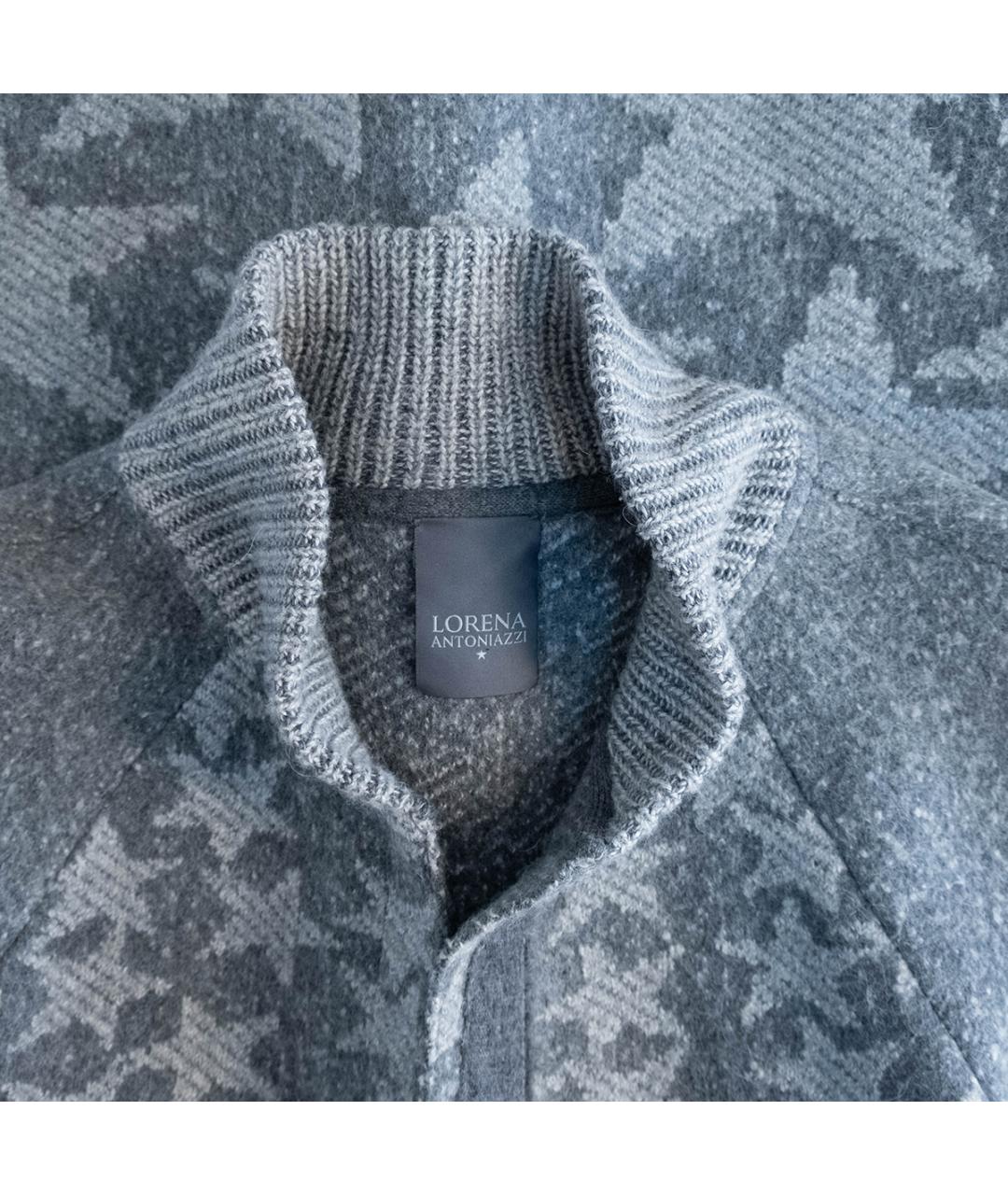 LORENA ANTONIAZZI Серое шерстяное пальто, фото 3