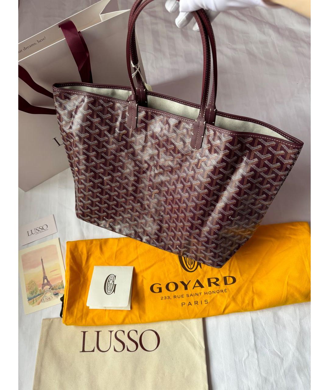 LOUIS VUITTON Бордовая сумка тоут, фото 2