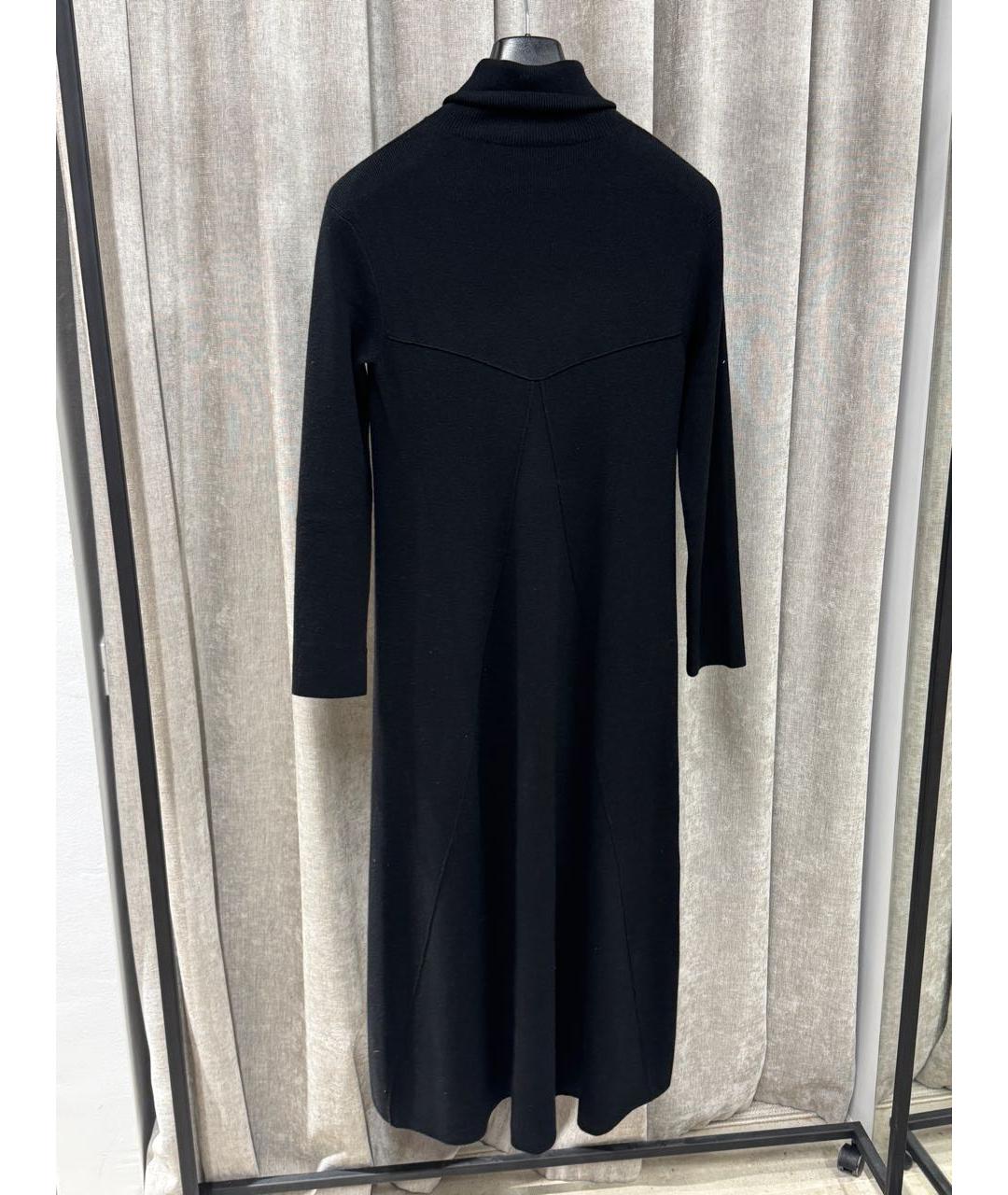 LORO PIANA Черное кашемировое повседневное платье, фото 2