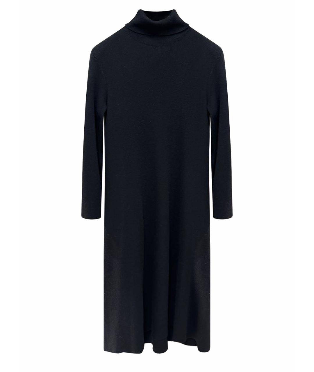 LORO PIANA Черное кашемировое повседневное платье, фото 1