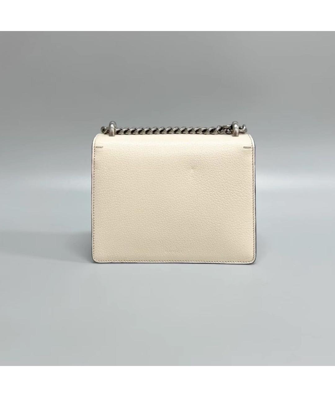 GUCCI Белая кожаная сумка через плечо, фото 2