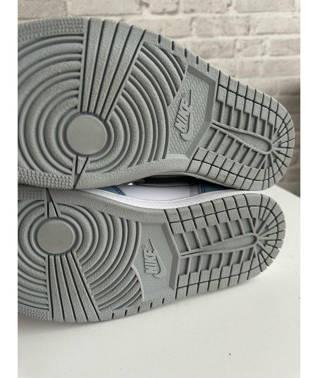 JORDAN Голубые кожаные кроссовки, фото 3