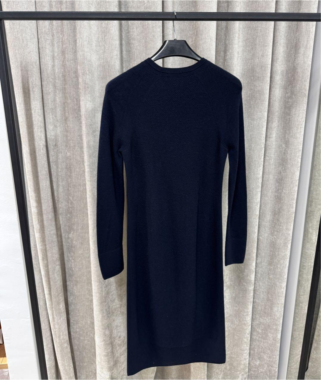 LORO PIANA Темно-синее кашемировое повседневное платье, фото 2