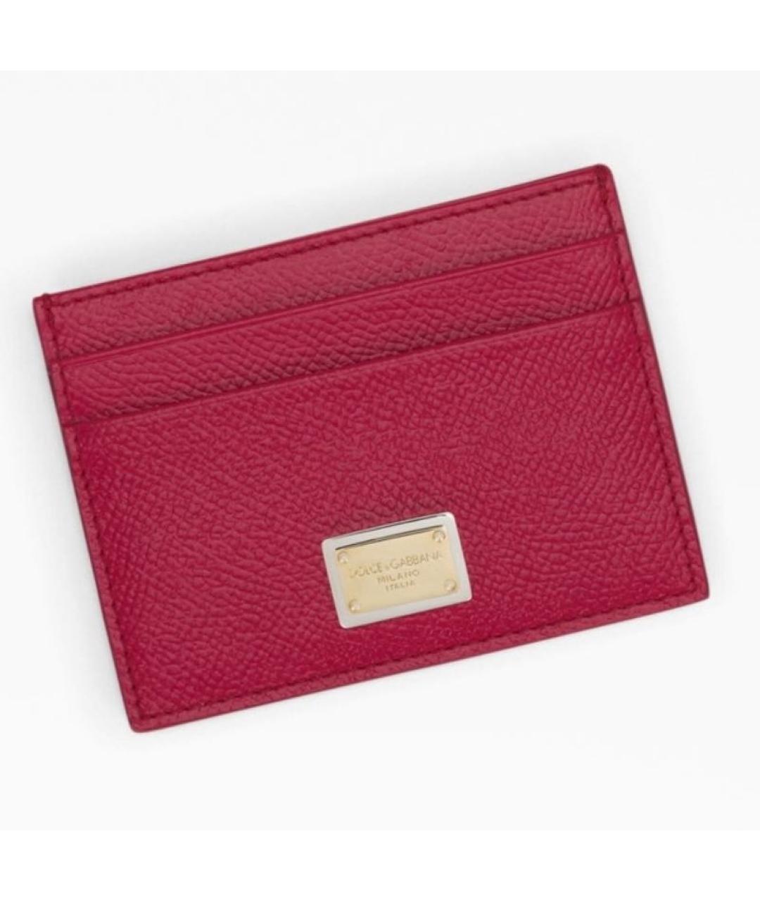 DOLCE&GABBANA Фуксия кожаный кардхолдер, фото 2