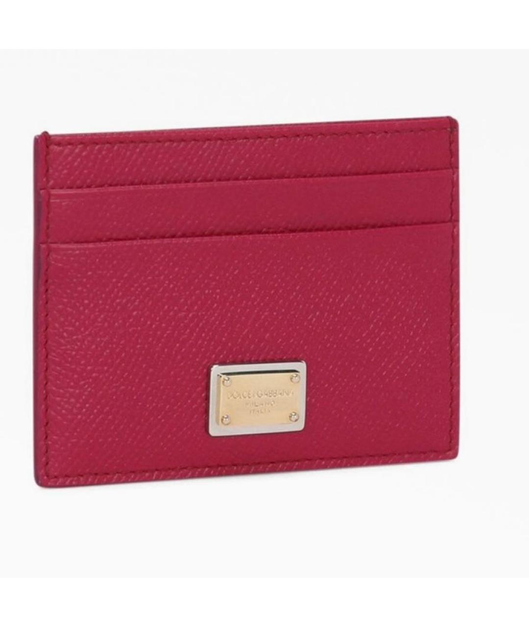 DOLCE&GABBANA Фуксия кожаный кардхолдер, фото 4
