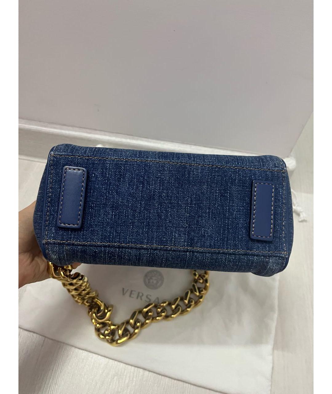 VERSACE Синяя деним сумка через плечо, фото 4