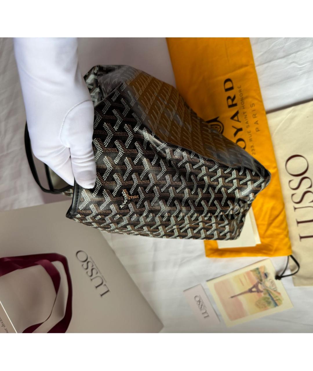 GOYARD Черная сумка тоут, фото 6