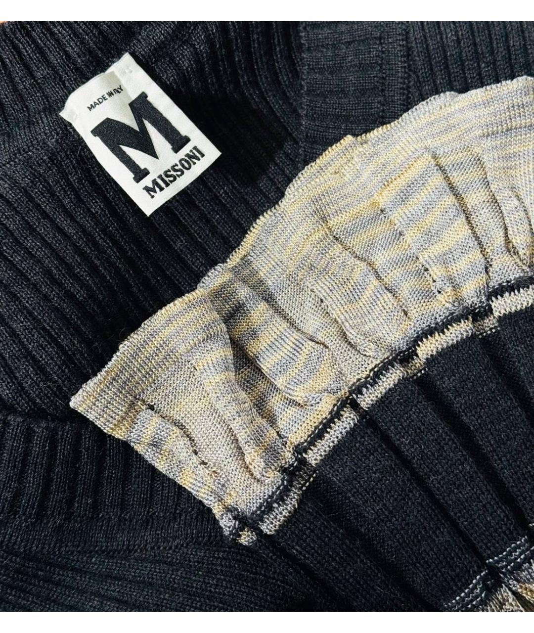 MISSONI Антрацитовый шерстяной джемпер / свитер, фото 3