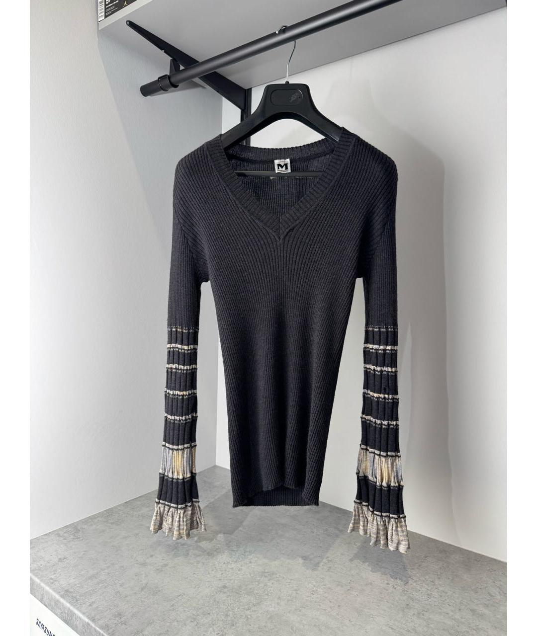 MISSONI Антрацитовый шерстяной джемпер / свитер, фото 4