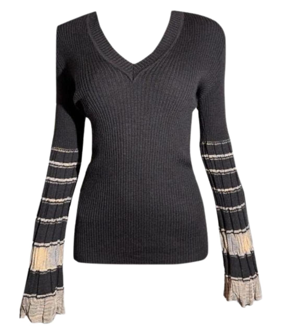 MISSONI Антрацитовый шерстяной джемпер / свитер, фото 1