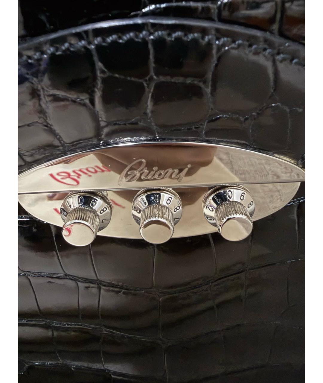 BRIONI Черный портфель из экзотической кожи, фото 5