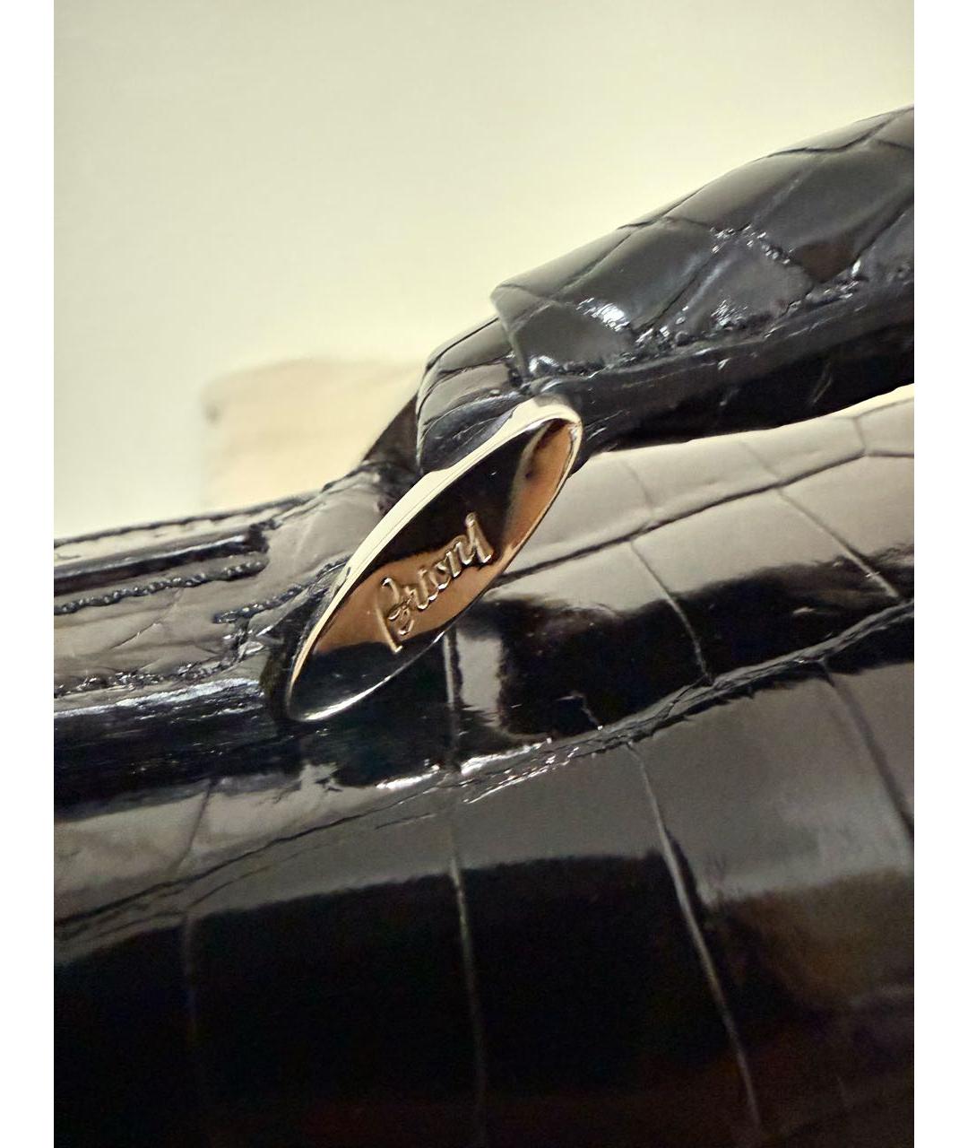 BRIONI Черный портфель из экзотической кожи, фото 6