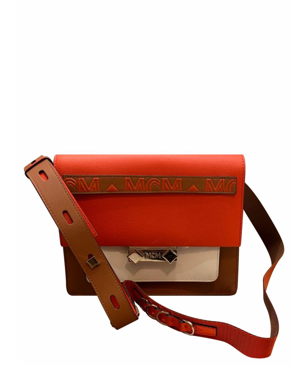 MCM Коричневая кожаная сумка через плечо, фото 1