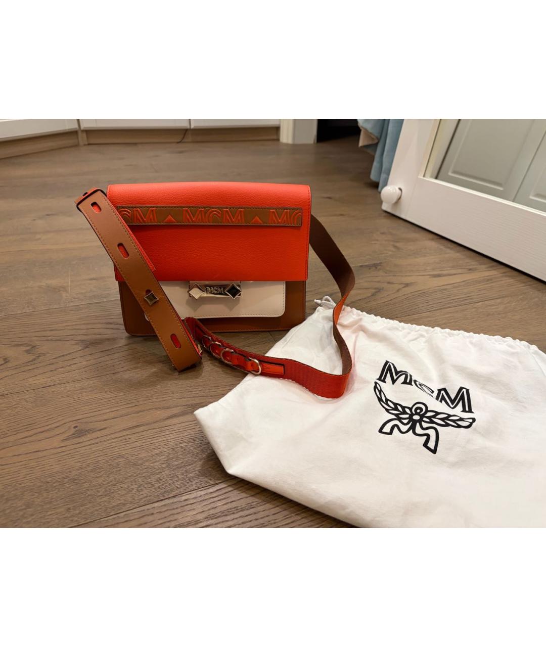 MCM Коричневая кожаная сумка через плечо, фото 2