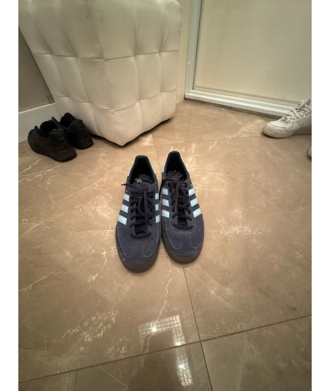 ADIDAS Темно-синие замшевые кроссовки, фото 2