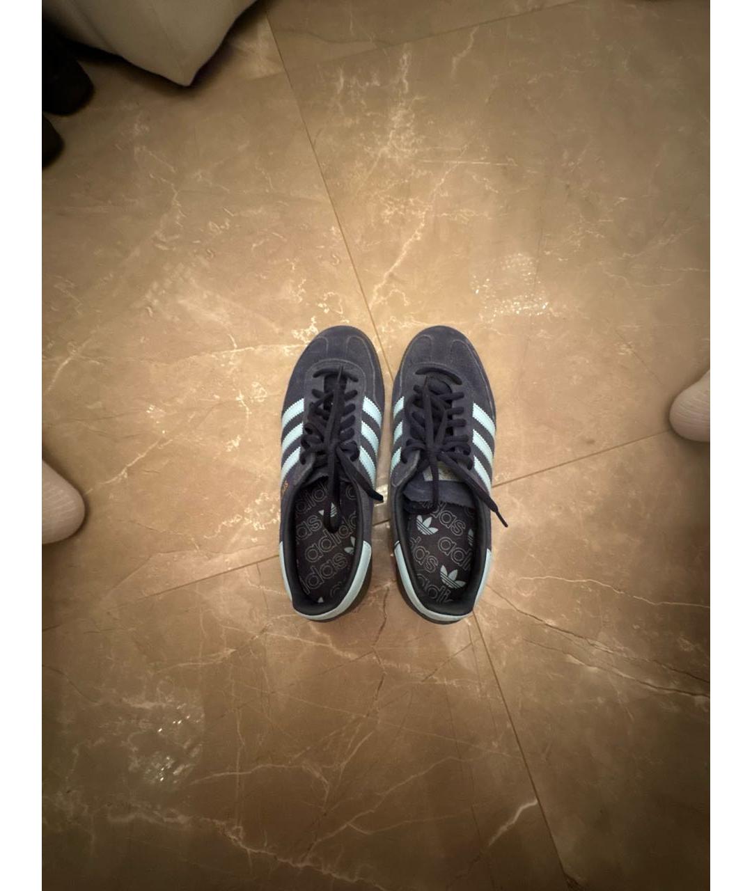 ADIDAS Темно-синие замшевые кроссовки, фото 3