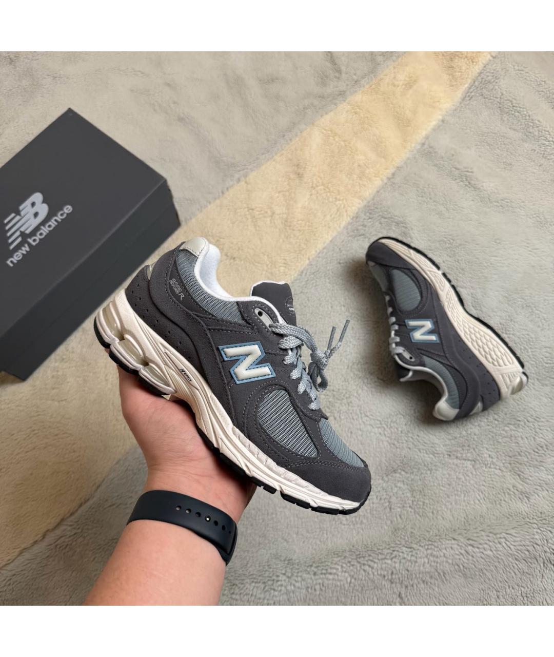 NEW BALANCE Антрацитовые замшевые кроссовки, фото 2