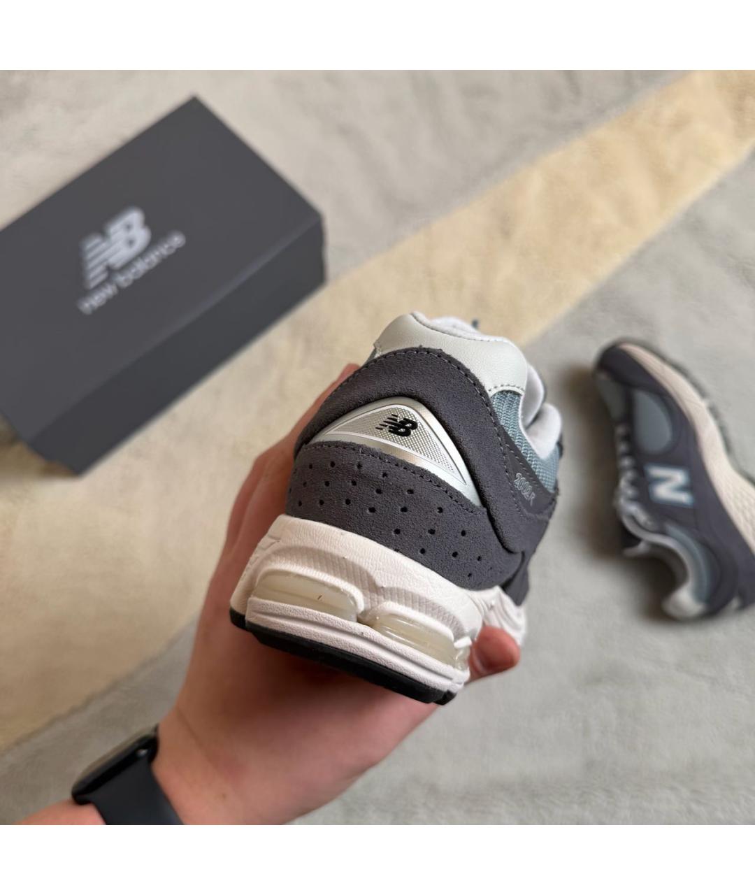 NEW BALANCE Антрацитовые замшевые кроссовки, фото 3