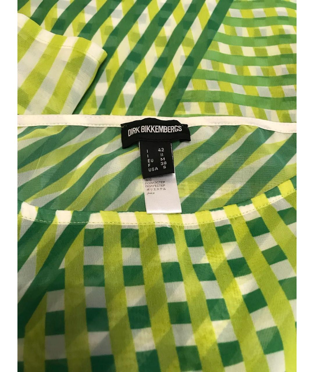 BIKKEMBERGS Зеленая полиэстеровая блузы, фото 4