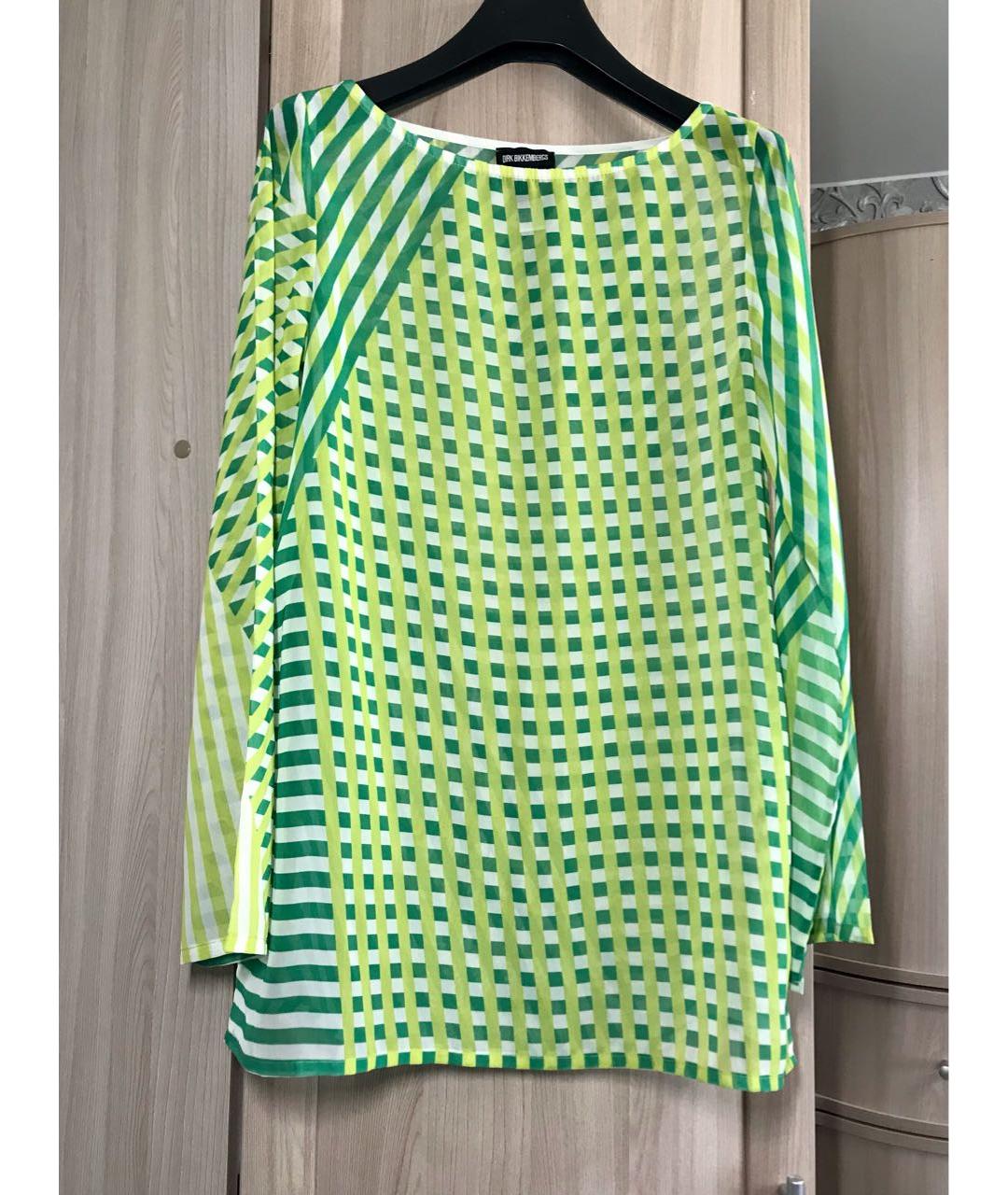BIKKEMBERGS Зеленая полиэстеровая блузы, фото 6