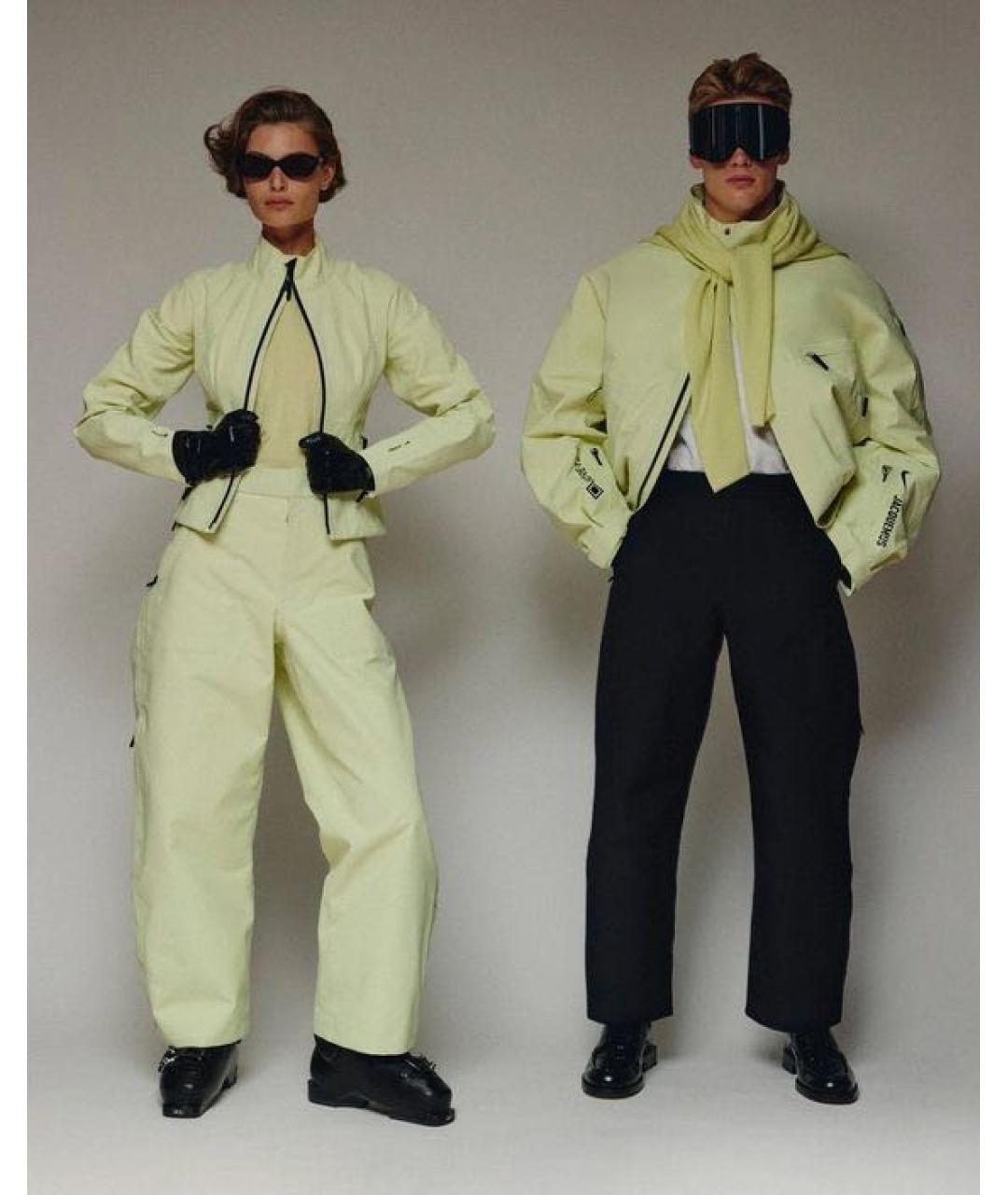 JACQUEMUS Салатовая синтетическая спортивная куртка, фото 7