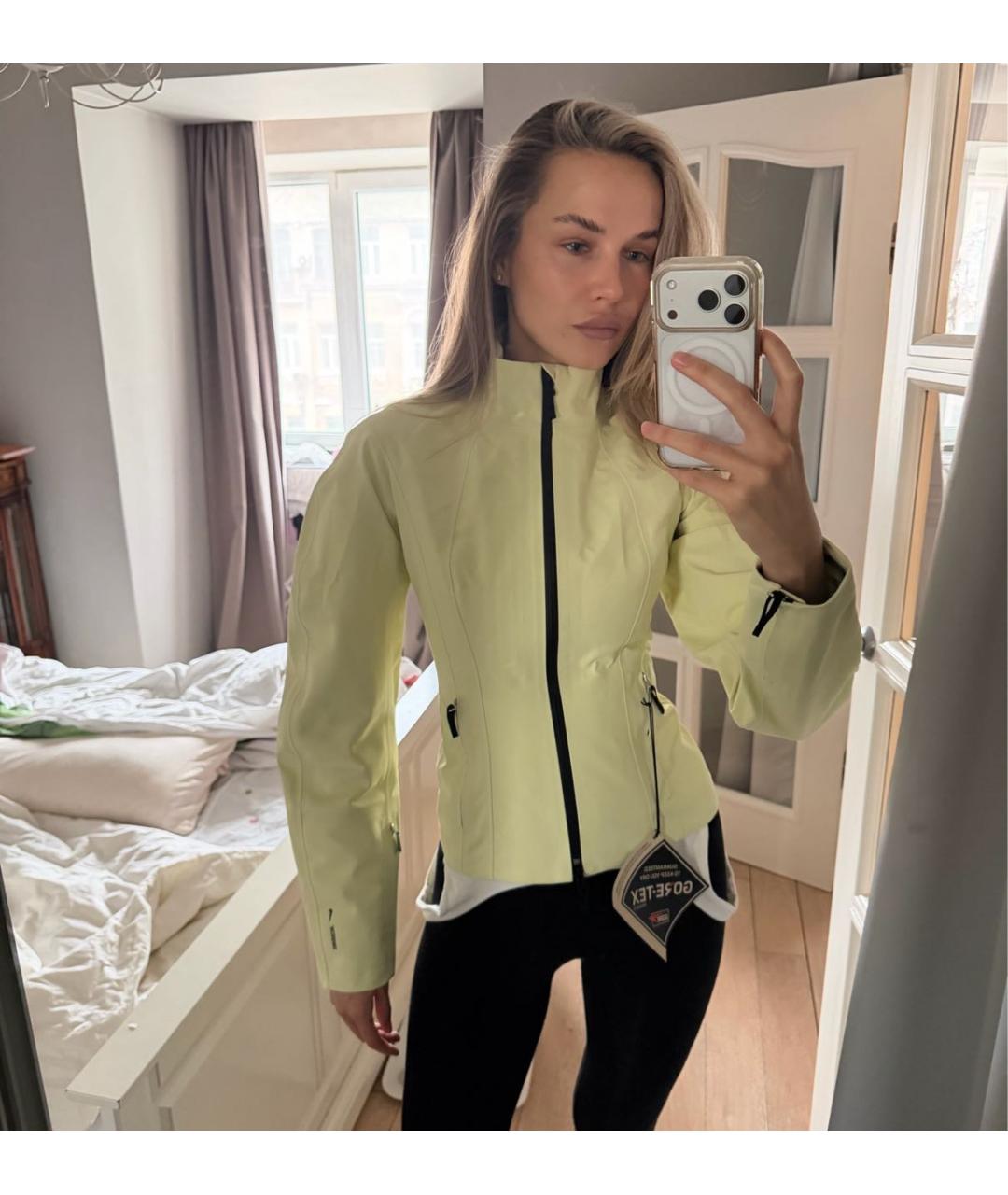 JACQUEMUS Салатовая синтетическая спортивная куртка, фото 2