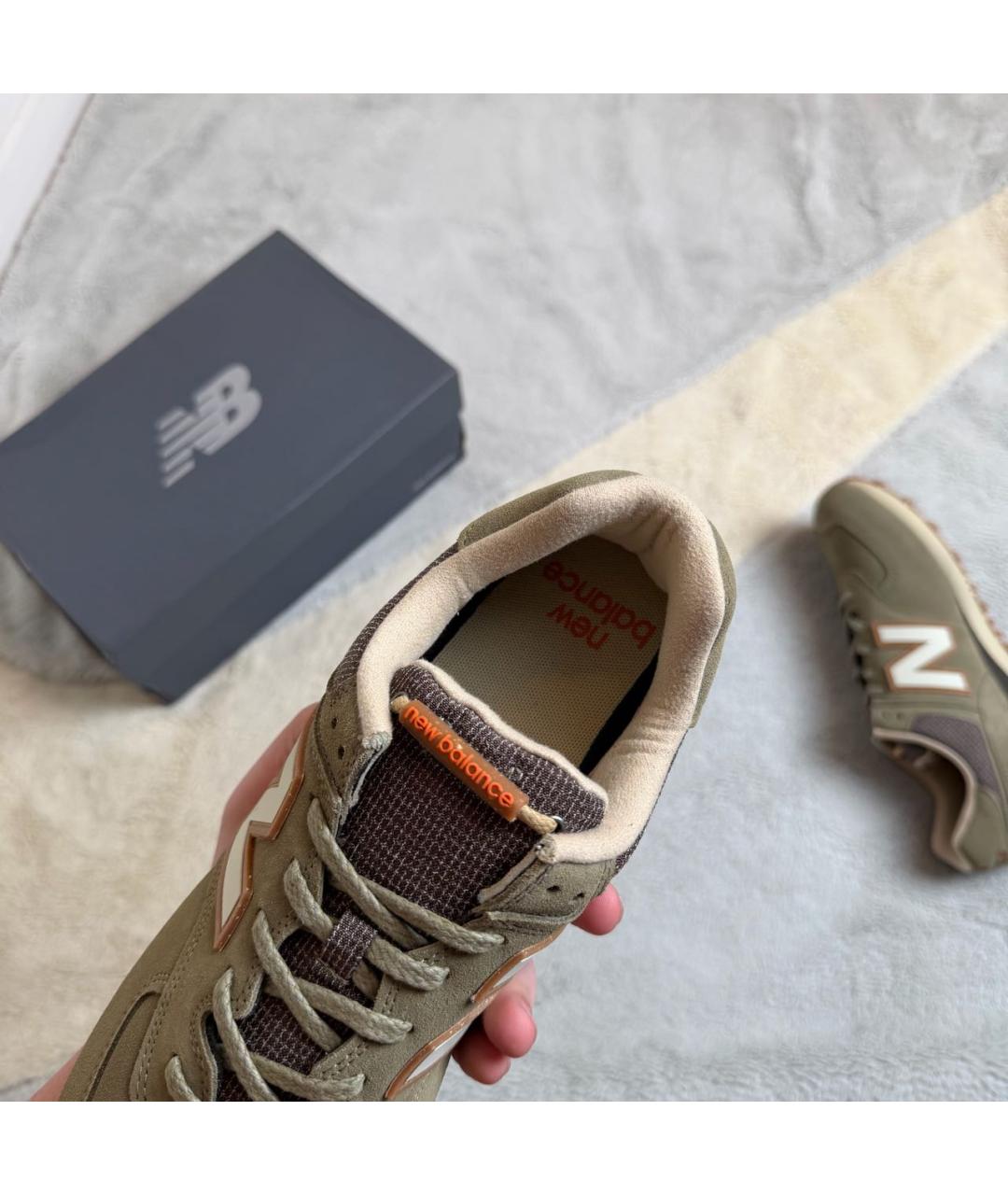 NEW BALANCE Хаки замшевые низкие кроссовки / кеды, фото 8