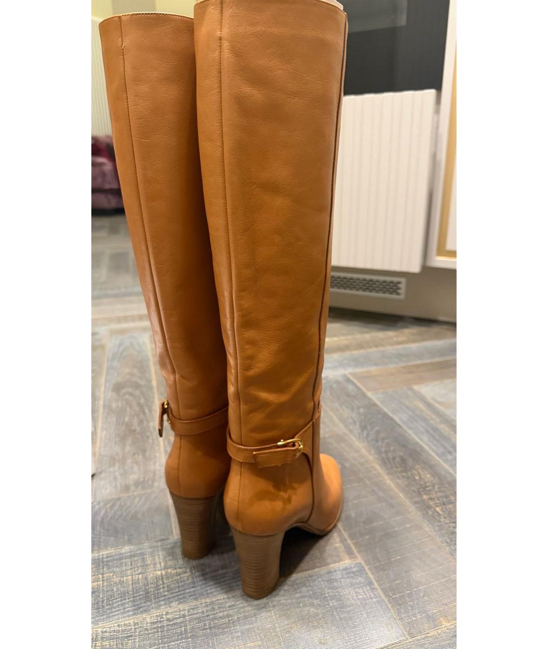 CELINE Коричневые кожаные сапоги, фото 7