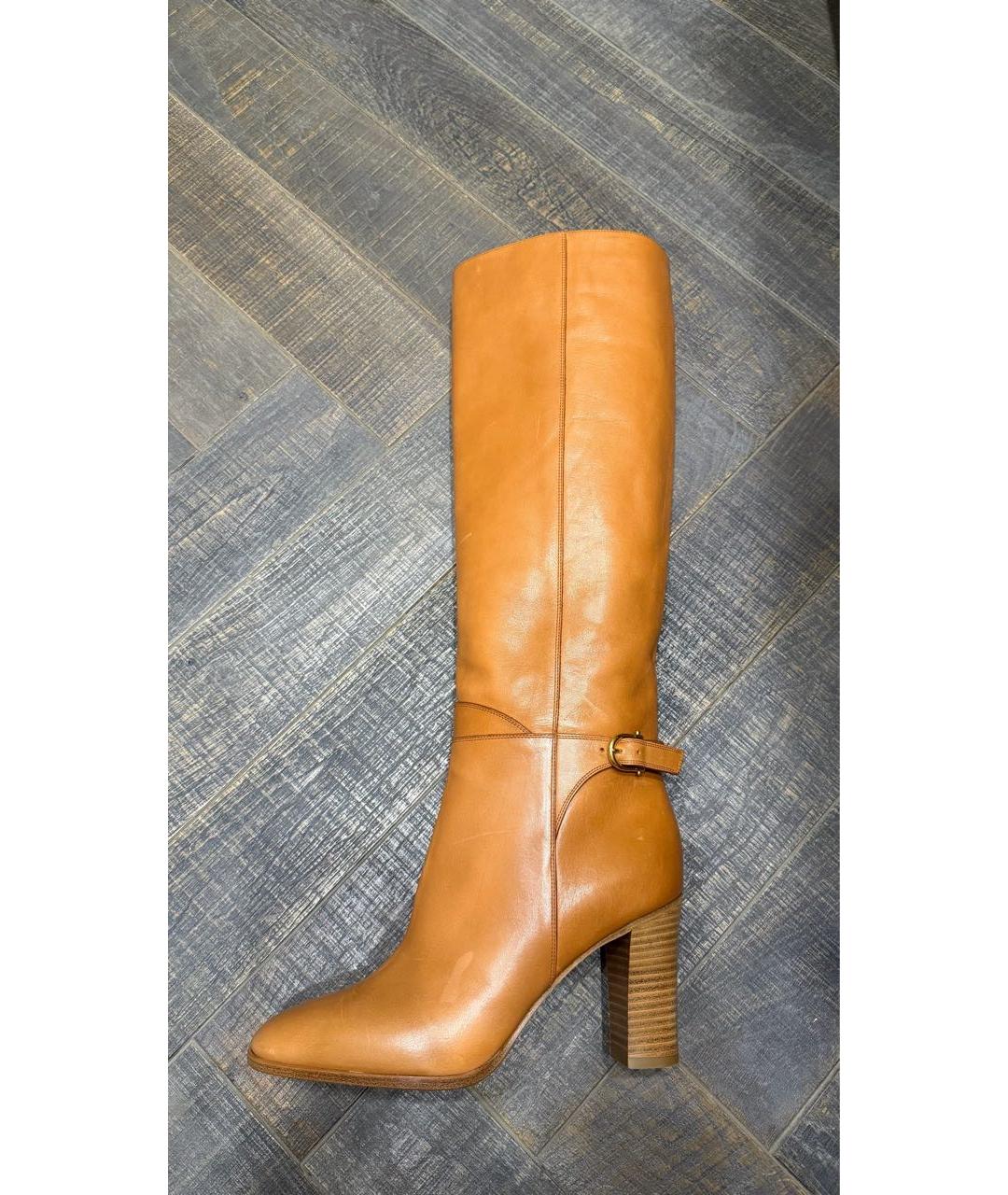 CELINE Коричневые кожаные сапоги, фото 5