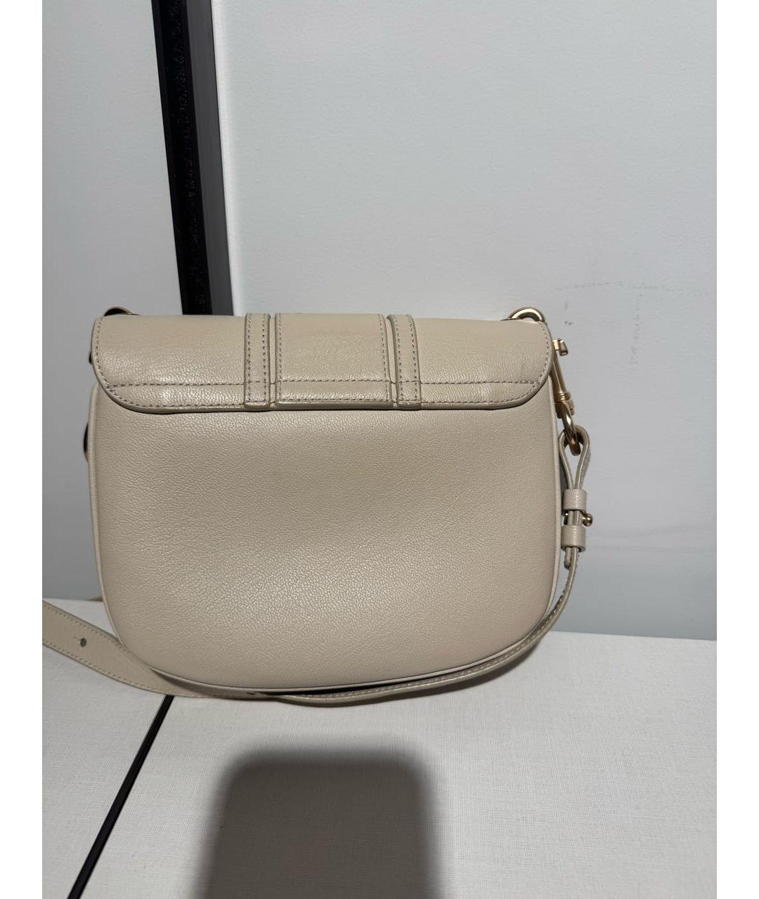 SEE BY CHLOE Бежевая кожаная сумка через плечо, фото 3