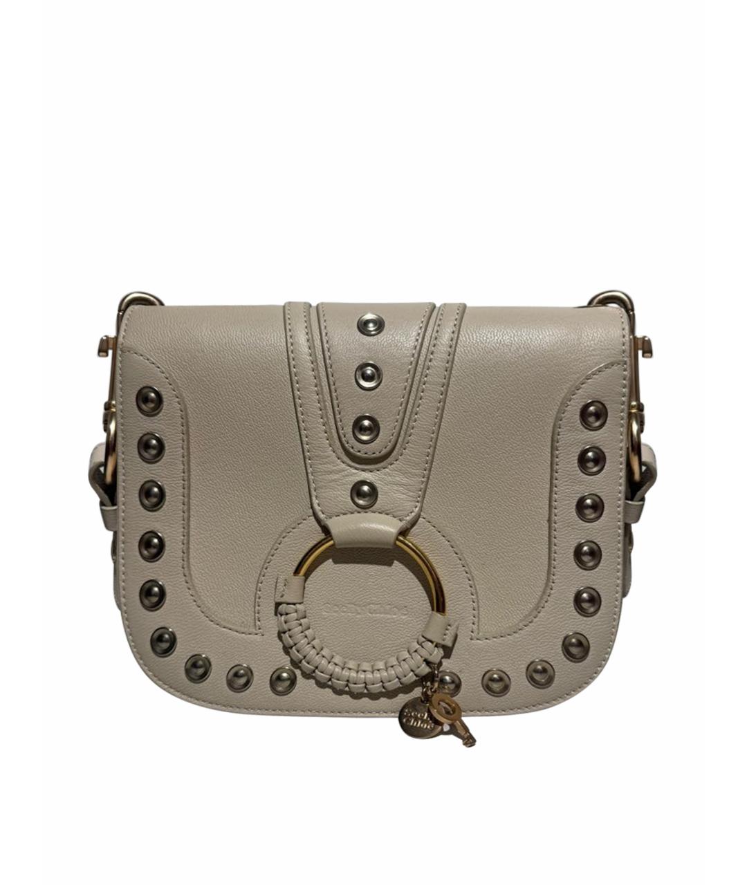 SEE BY CHLOE Бежевая кожаная сумка через плечо, фото 1