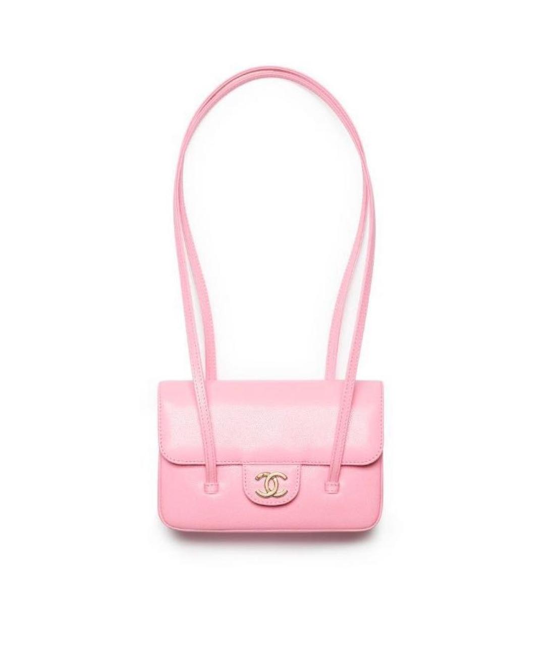 CHANEL Розовая кожаная сумка через плечо, фото 1