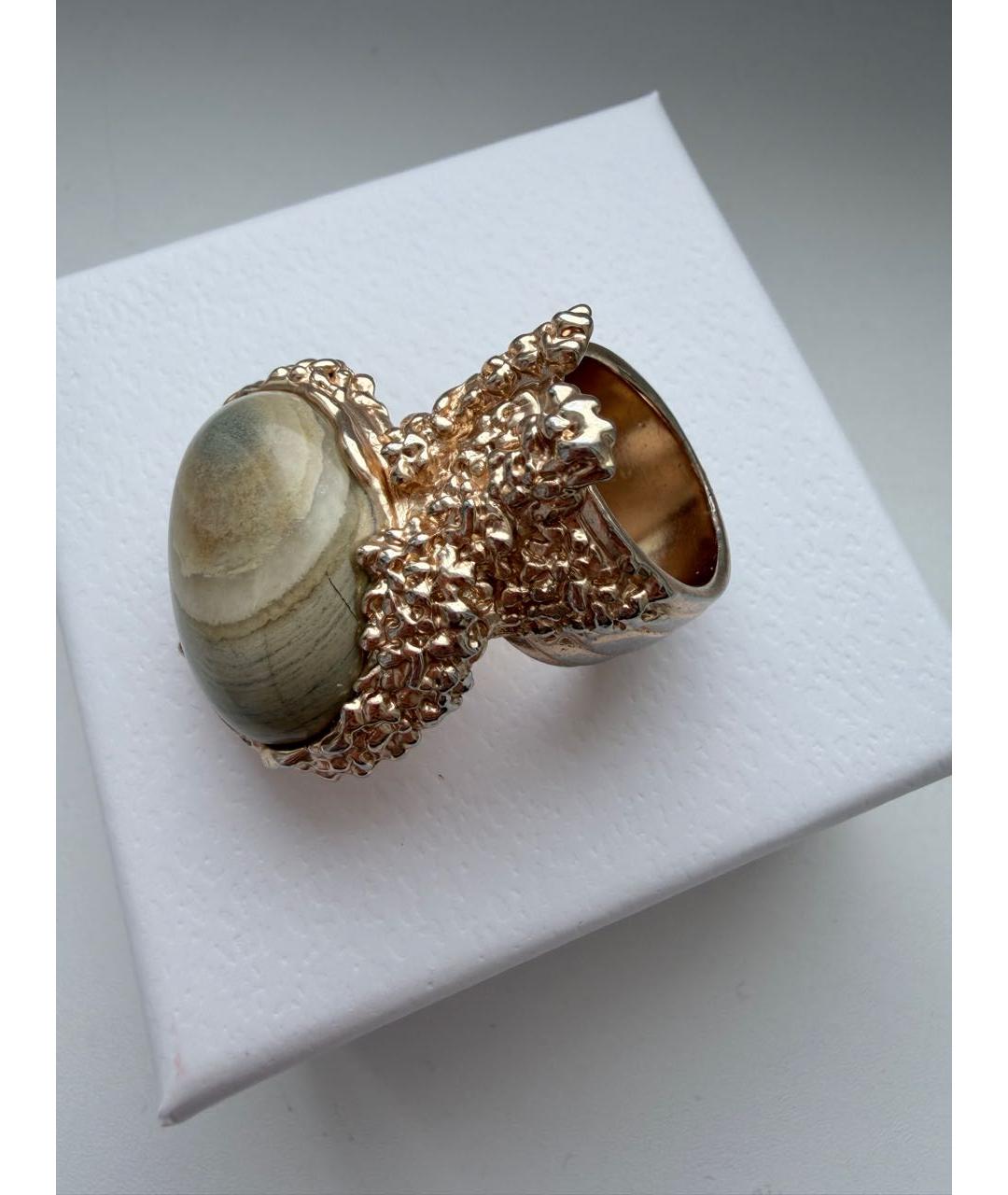 SAINT LAURENT Золотое позолоченное кольцо, фото 3