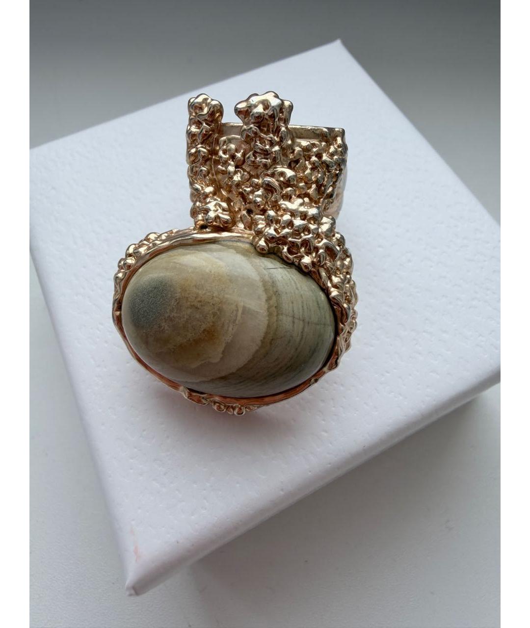 SAINT LAURENT Золотое позолоченное кольцо, фото 2