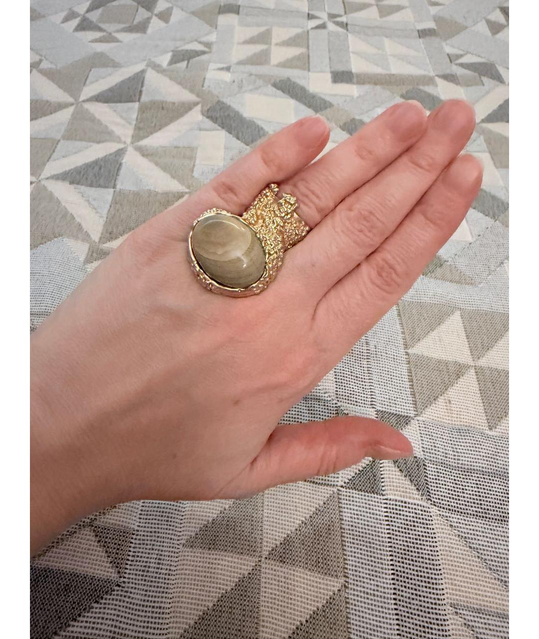 SAINT LAURENT Золотое позолоченное кольцо, фото 5