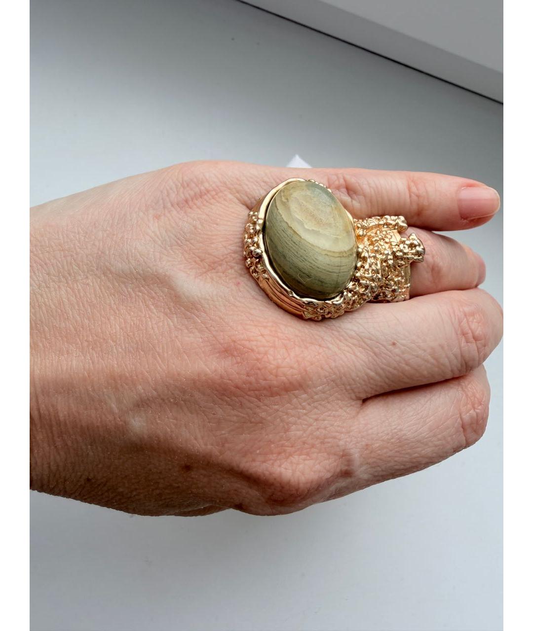 SAINT LAURENT Золотое позолоченное кольцо, фото 6