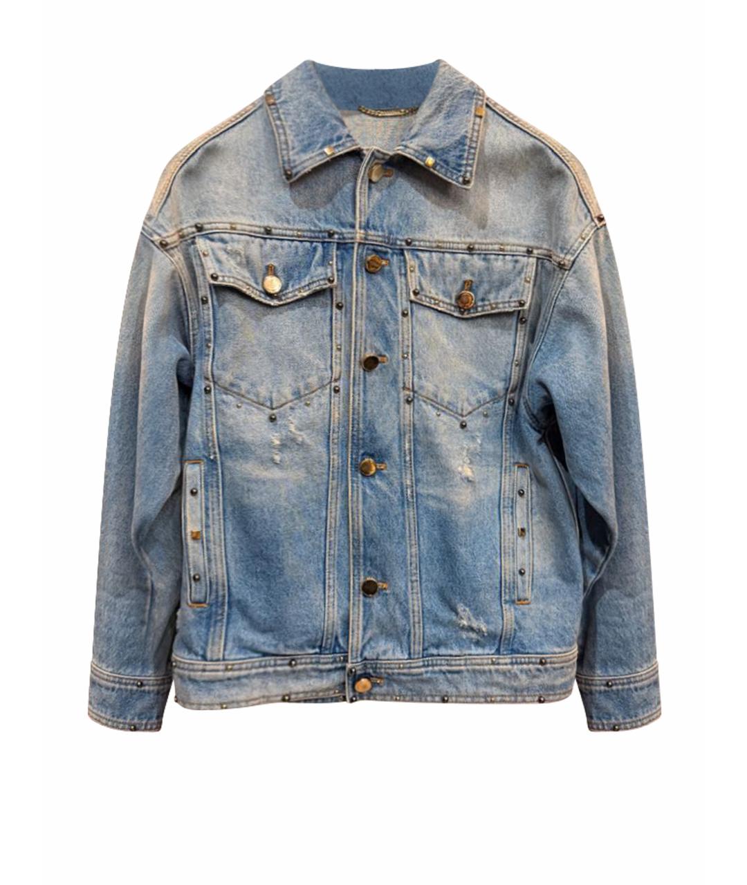 VERSACE Голубая деним куртка, фото 1