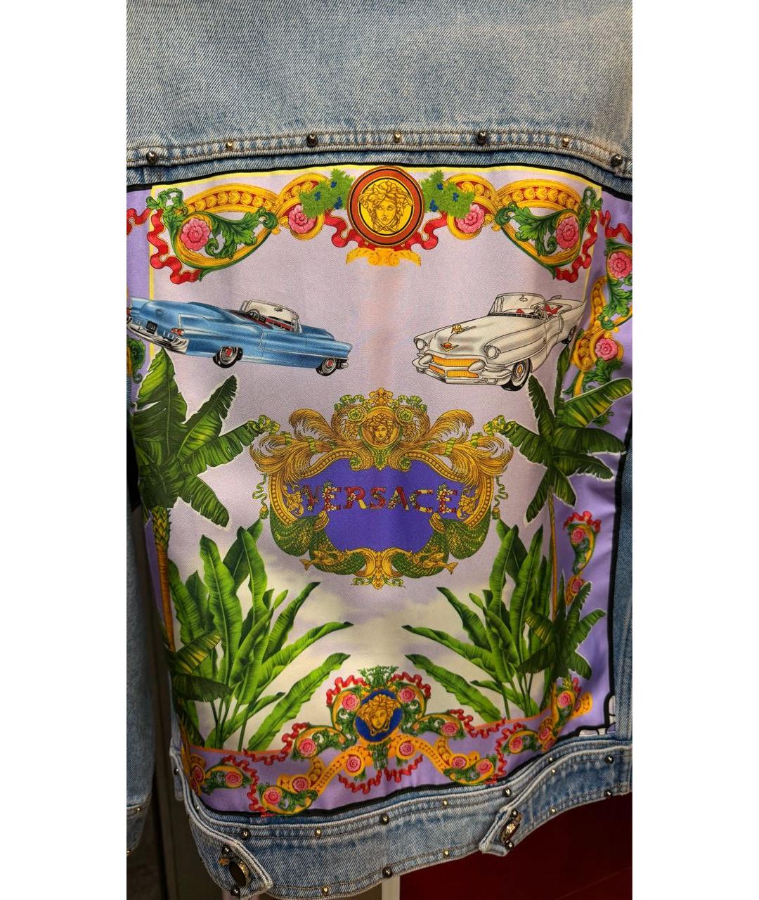 VERSACE Голубая деним куртка, фото 6