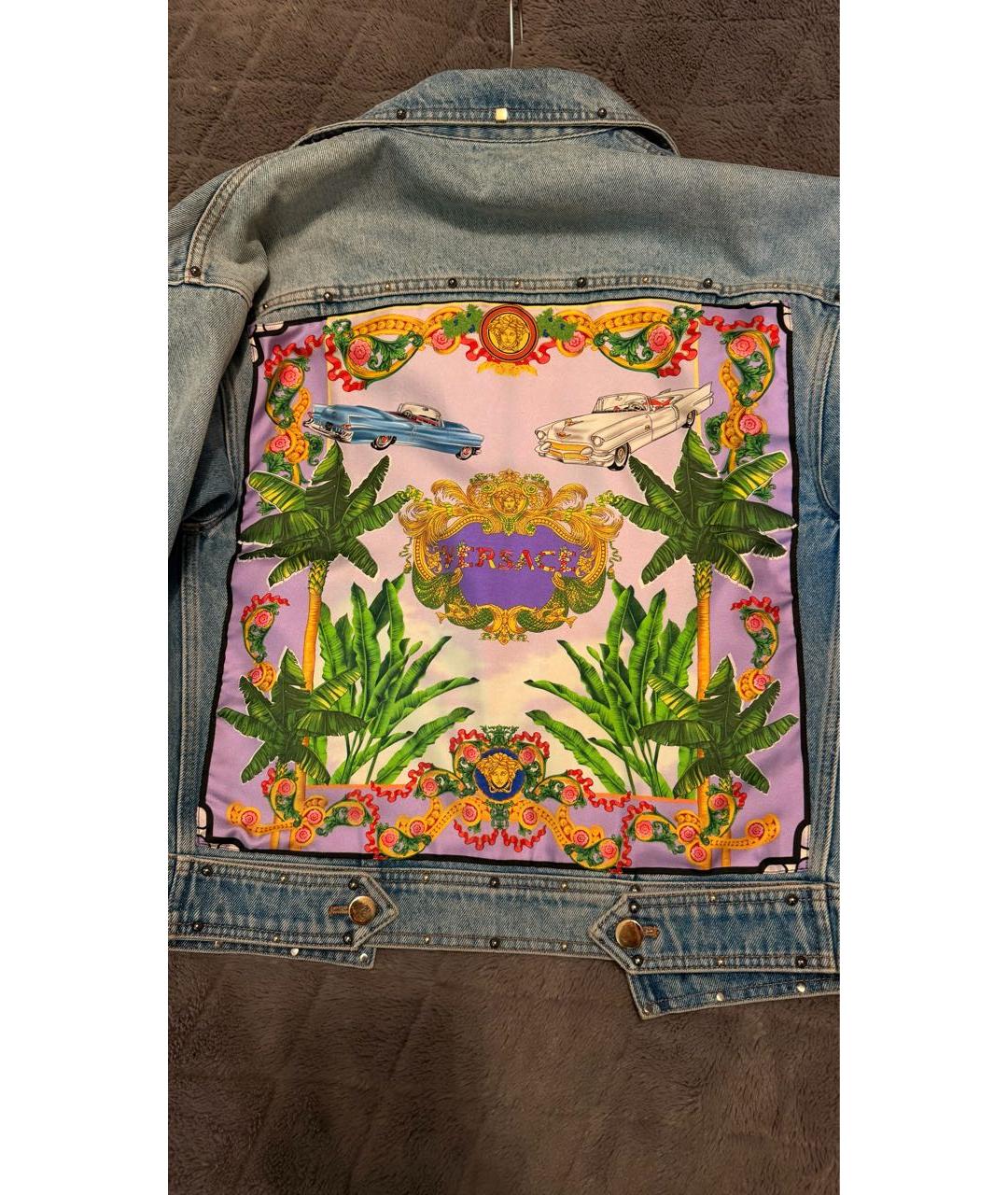 VERSACE Голубая деним куртка, фото 5