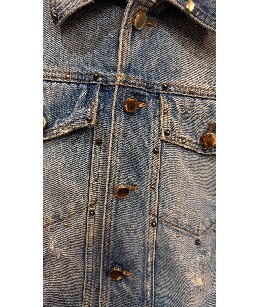 VERSACE Голубая деним куртка, фото 3