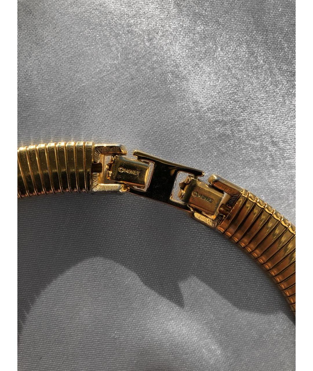 MONET Золотое металлическое колье, фото 4