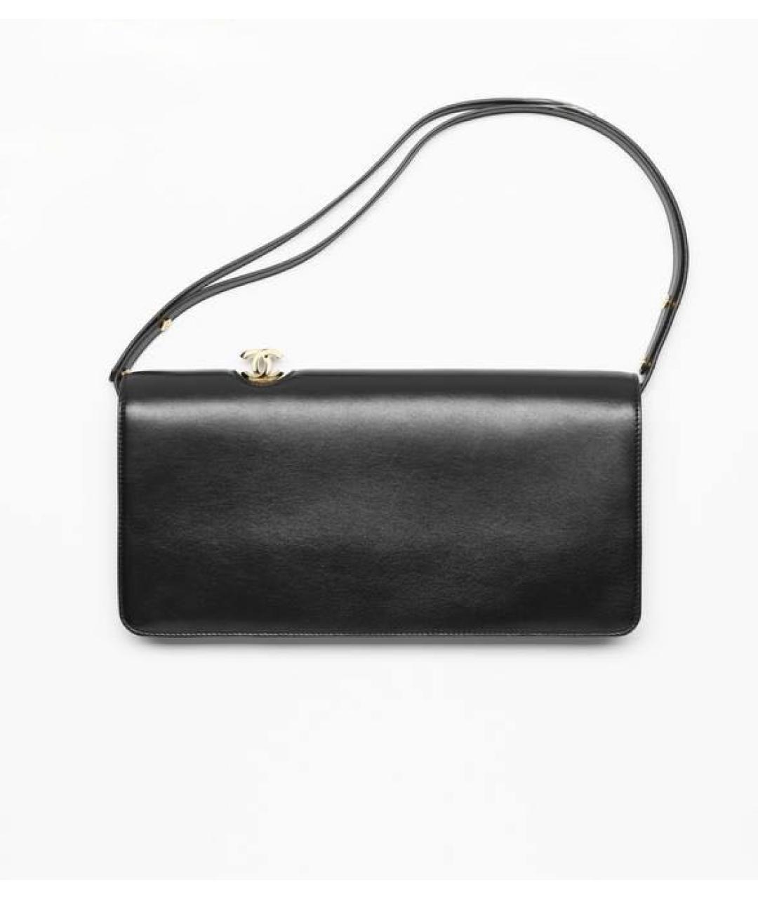 CHANEL Черная кожаная сумка через плечо, фото 2