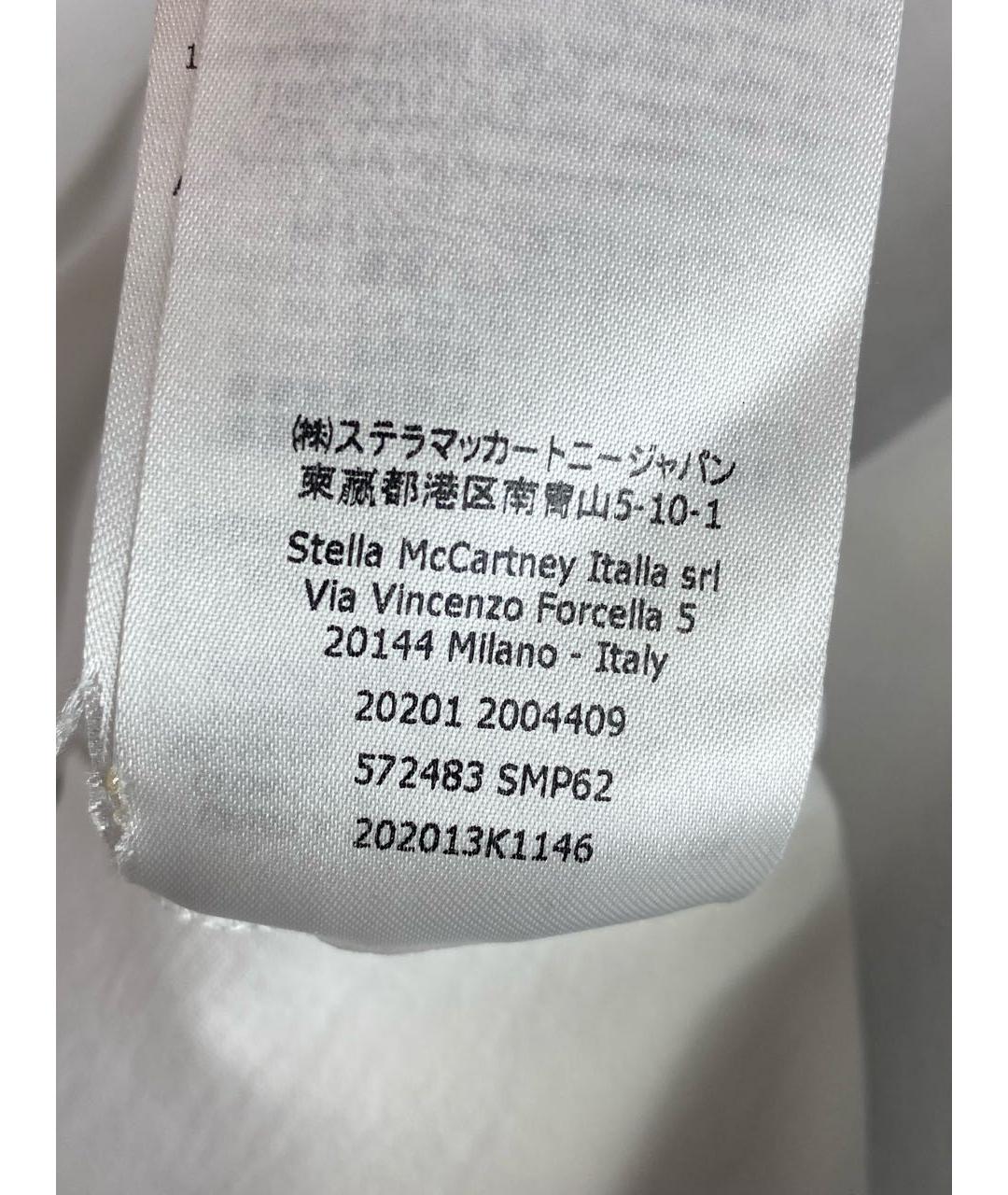 STELLA MCCARTNEY Белая хлопковая футболка, фото 8