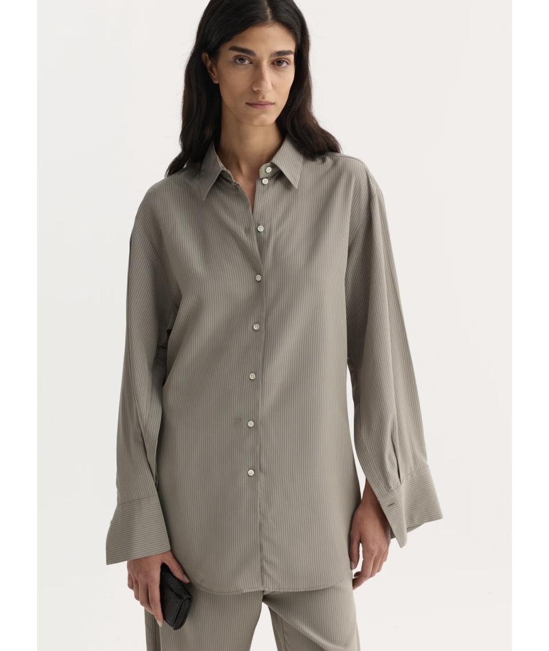 ROHE Серая вискозная рубашка, фото 3