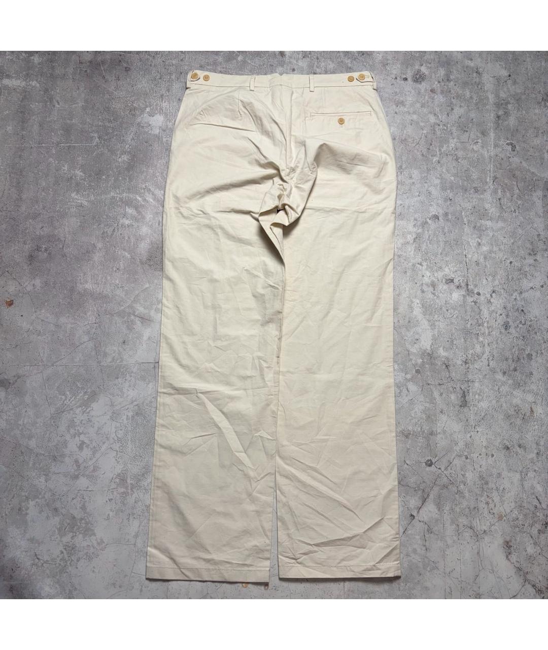 BOTTEGA VENETA Бежевые льняные прямые брюки, фото 2