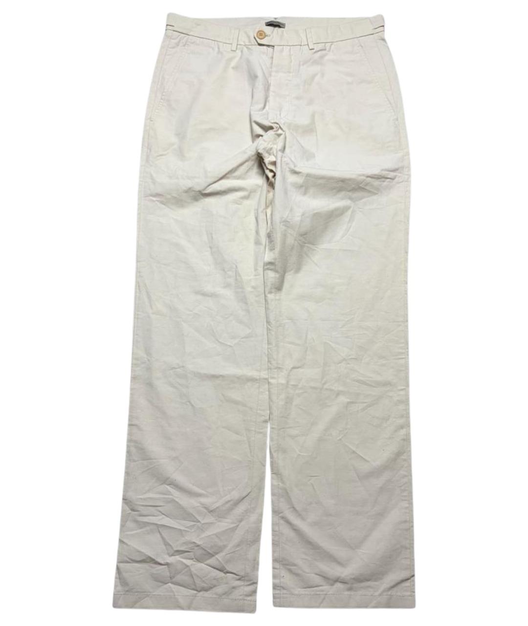 BOTTEGA VENETA Бежевые льняные прямые брюки, фото 1