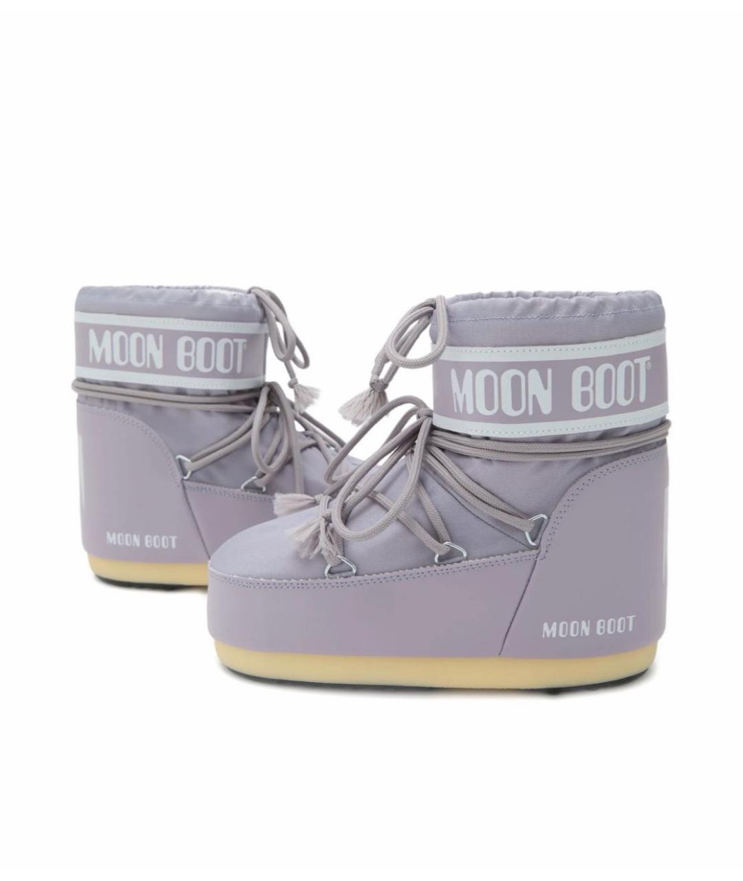 MOON BOOT Фиолетовые текстильные ботинки, фото 2