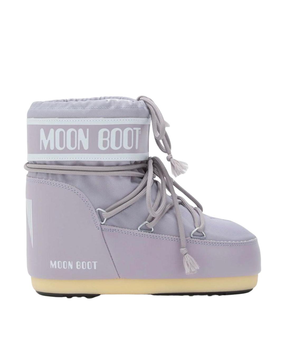 MOON BOOT Фиолетовые текстильные ботинки, фото 1