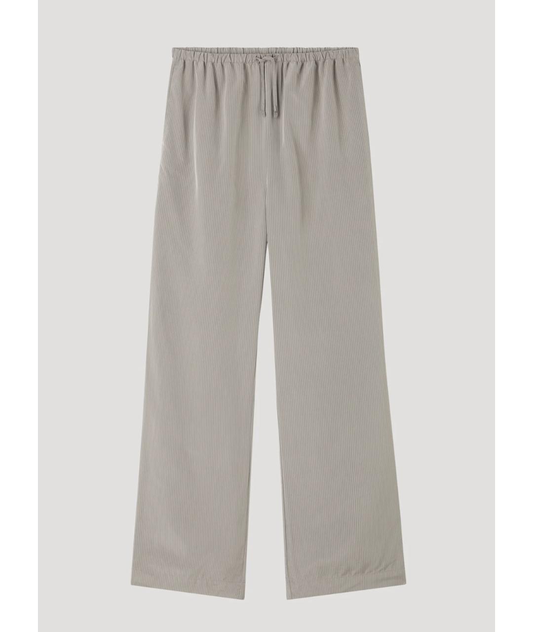 ROHE Серые вискозные прямые брюки, фото 4